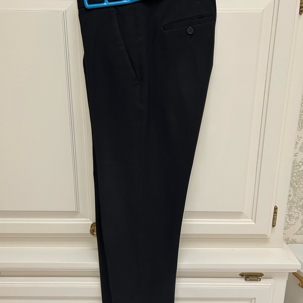 Theory Black and White Waistband Trousers